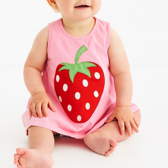 Mini Boden Other - Mini Boden Pink Strawberry Summer Kids Dress